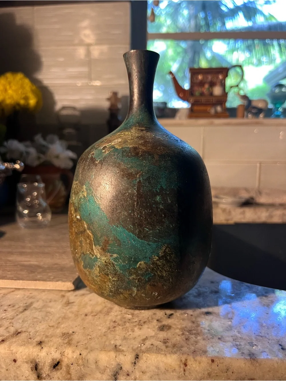 Vintage/Antique Rustic Patina Japan Bronze Vase - Price is Firm